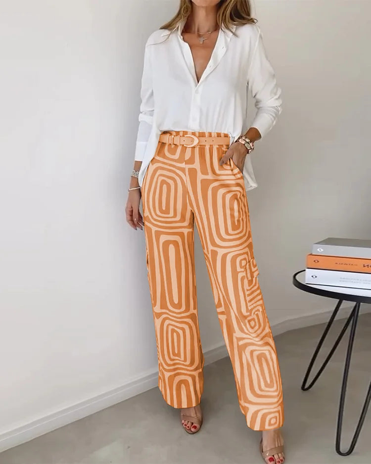 Reine - Elegant Pants (Free Blouse)