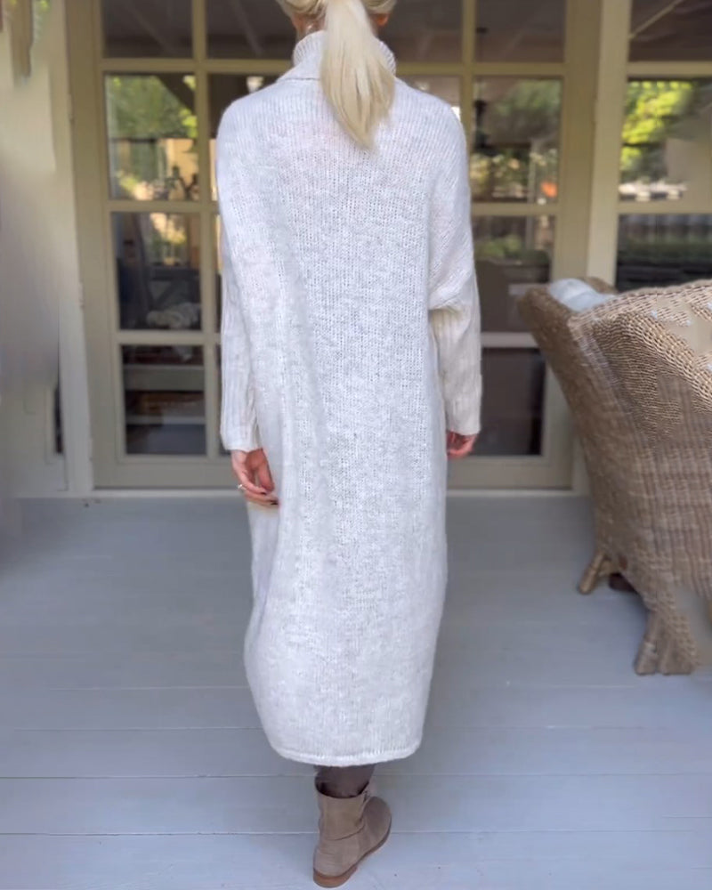 Trui met hoge hals en lange mouwen