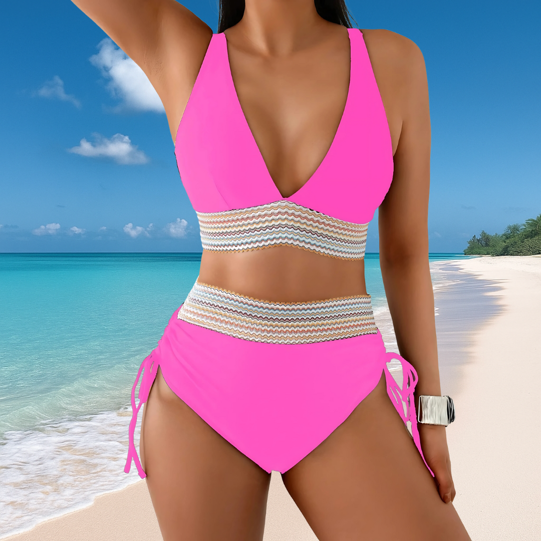 Aline - High-Waisted Bikini Set with Tummy Control