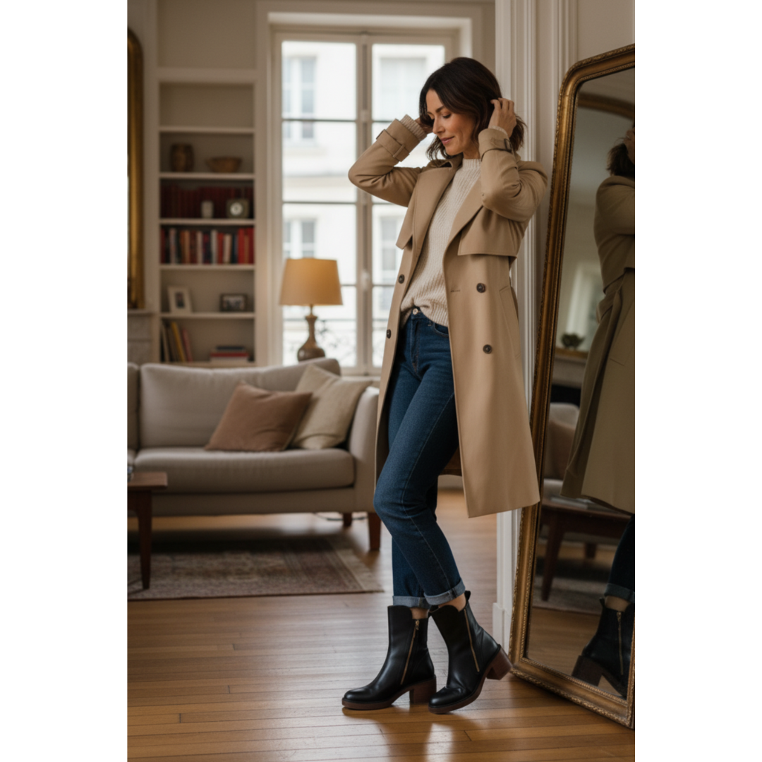 VALORINE | Zwarte Laarzen met Hak voor Comfort en Stijl