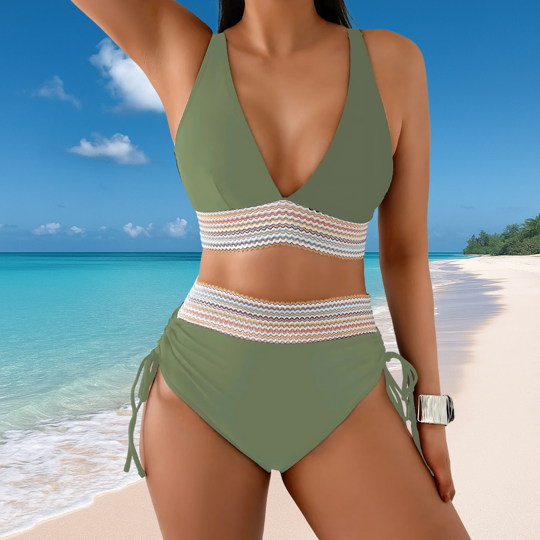 Aline - High-Waisted Bikini Set with Tummy Control
