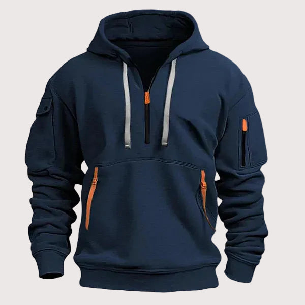 Jason - Warme Hoodie met Ritszakken