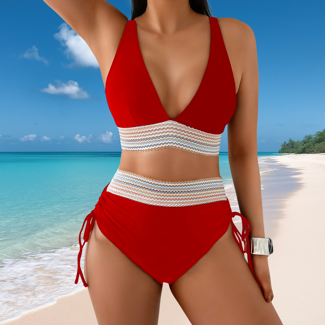Aline - High-Waisted Bikini Set with Tummy Control