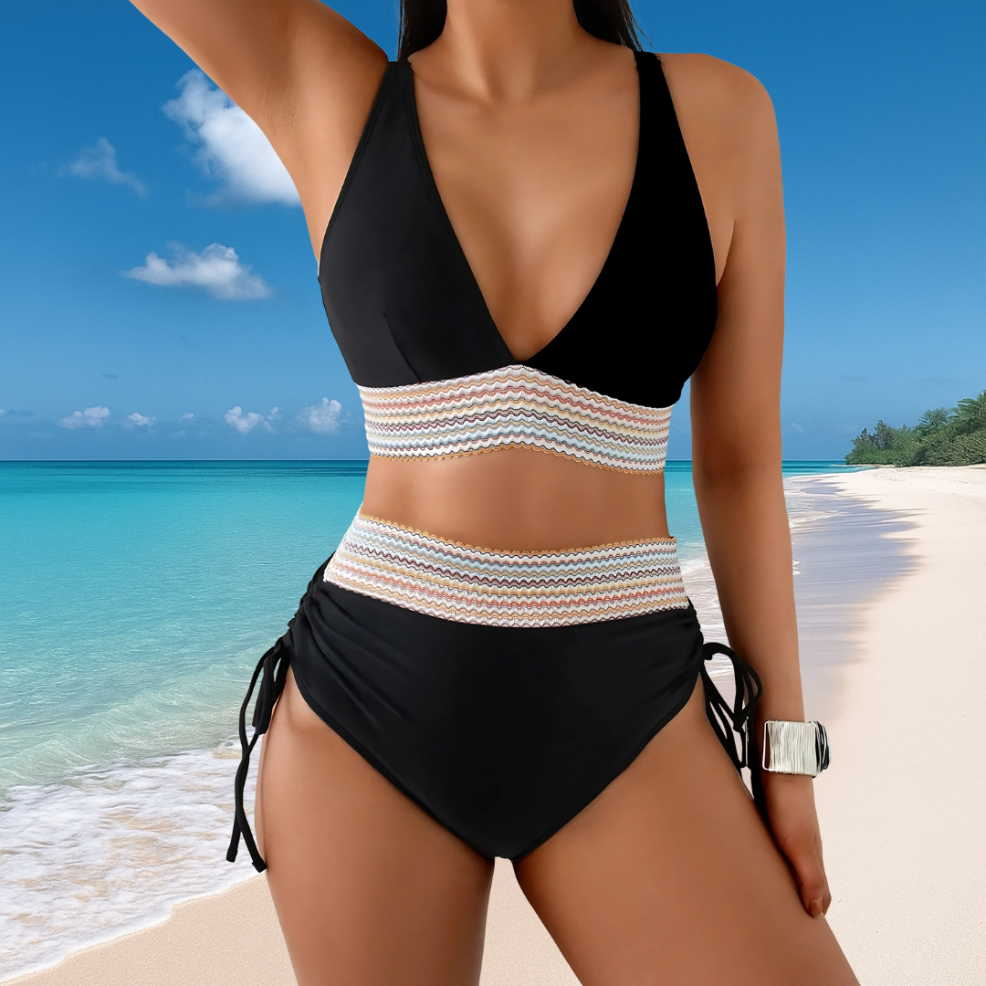 Aline - High-Waisted Bikini Set with Tummy Control