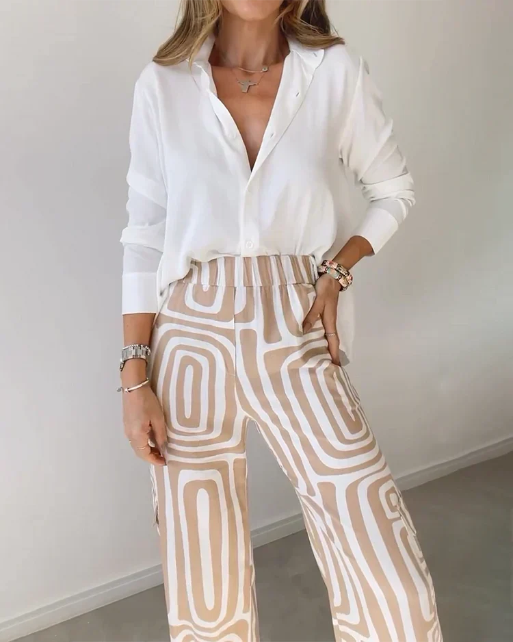 Reine - Elegant Pants (Free Blouse)