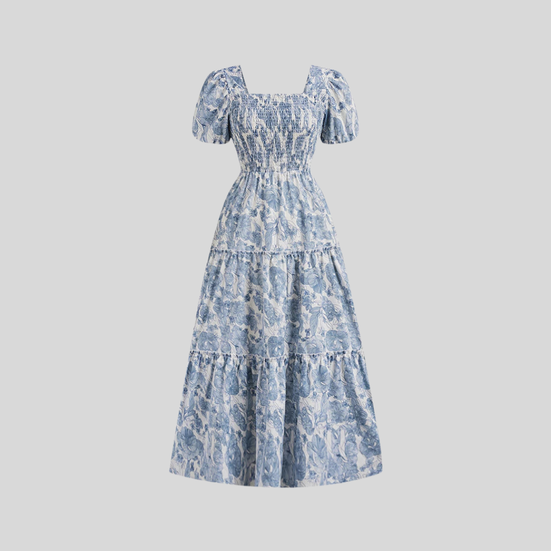 Lisette - Casual Floral Draped Dress