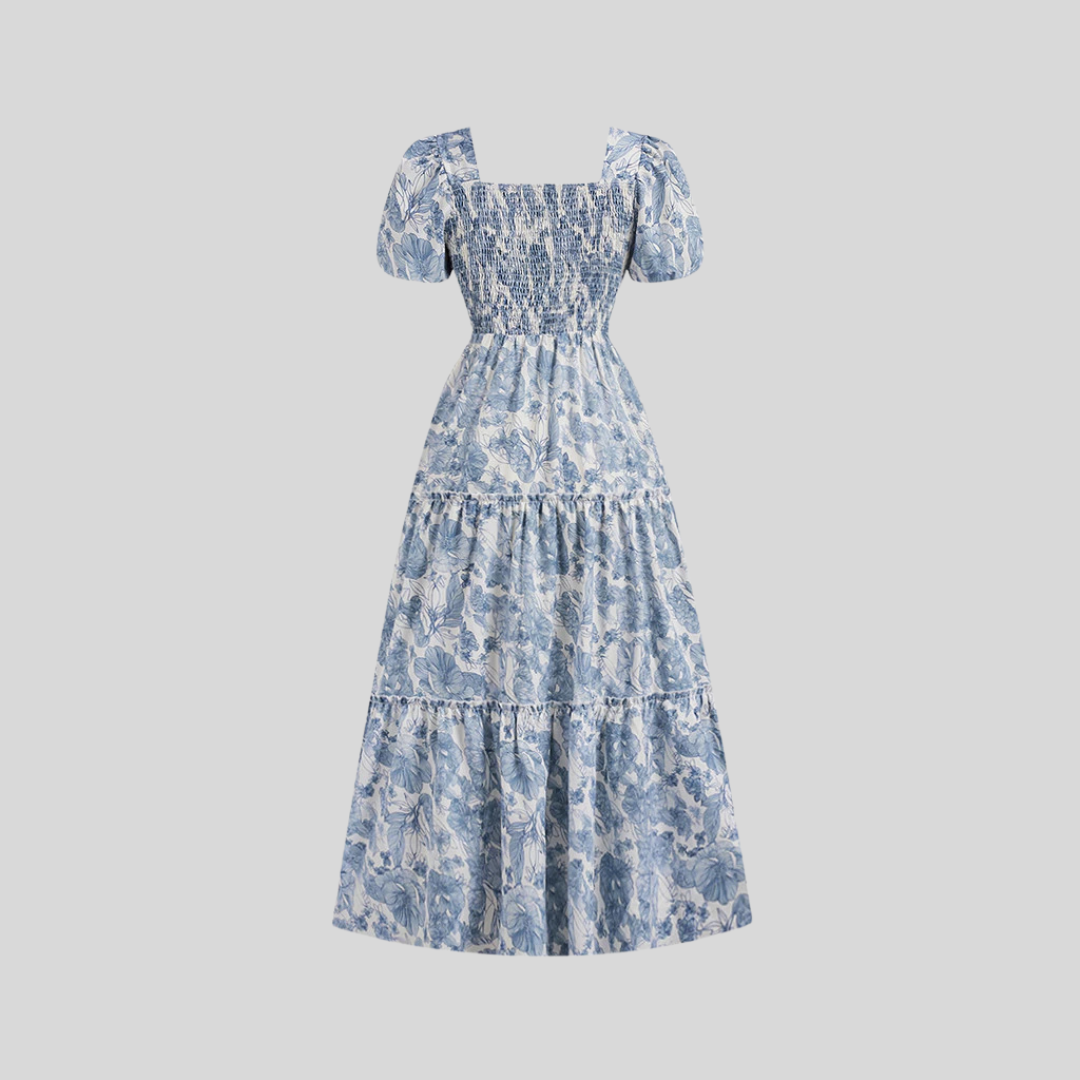 Lisette - Casual Floral Draped Dress