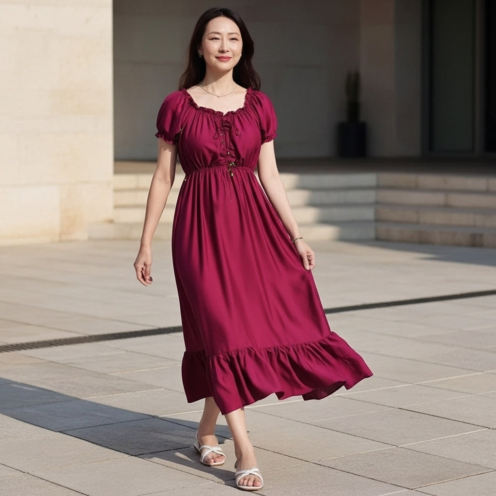 Cassandra - Plain Balinese Dress