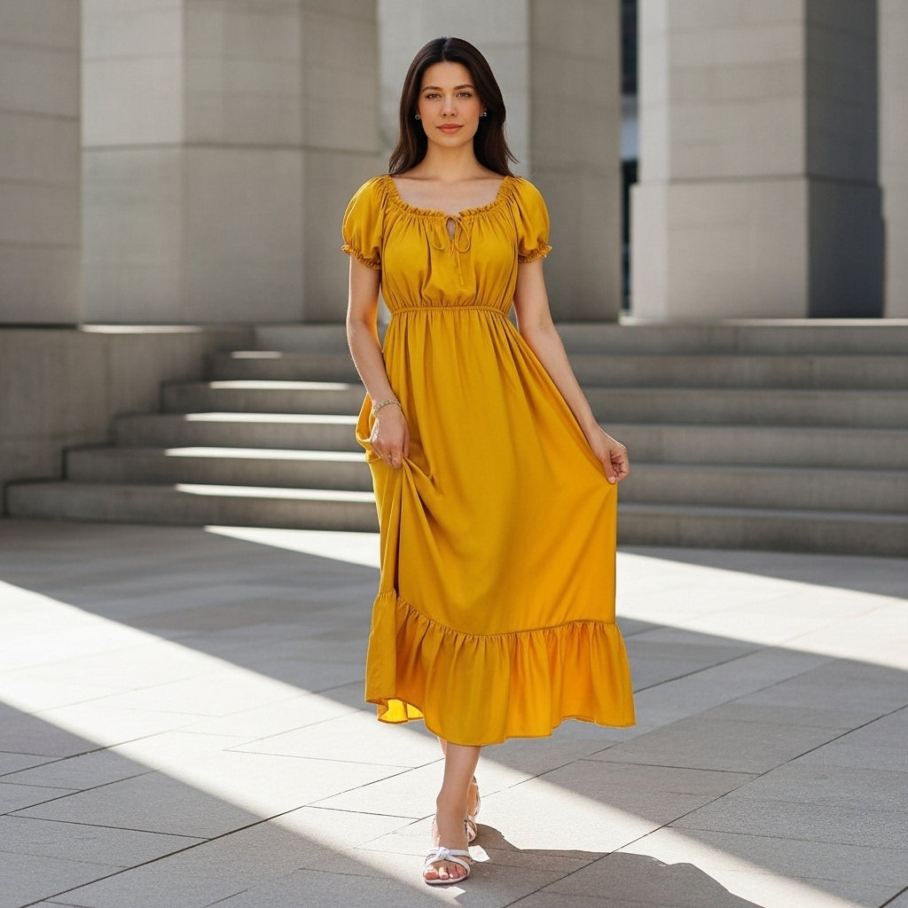 Cassandra - Plain Balinese Dress
