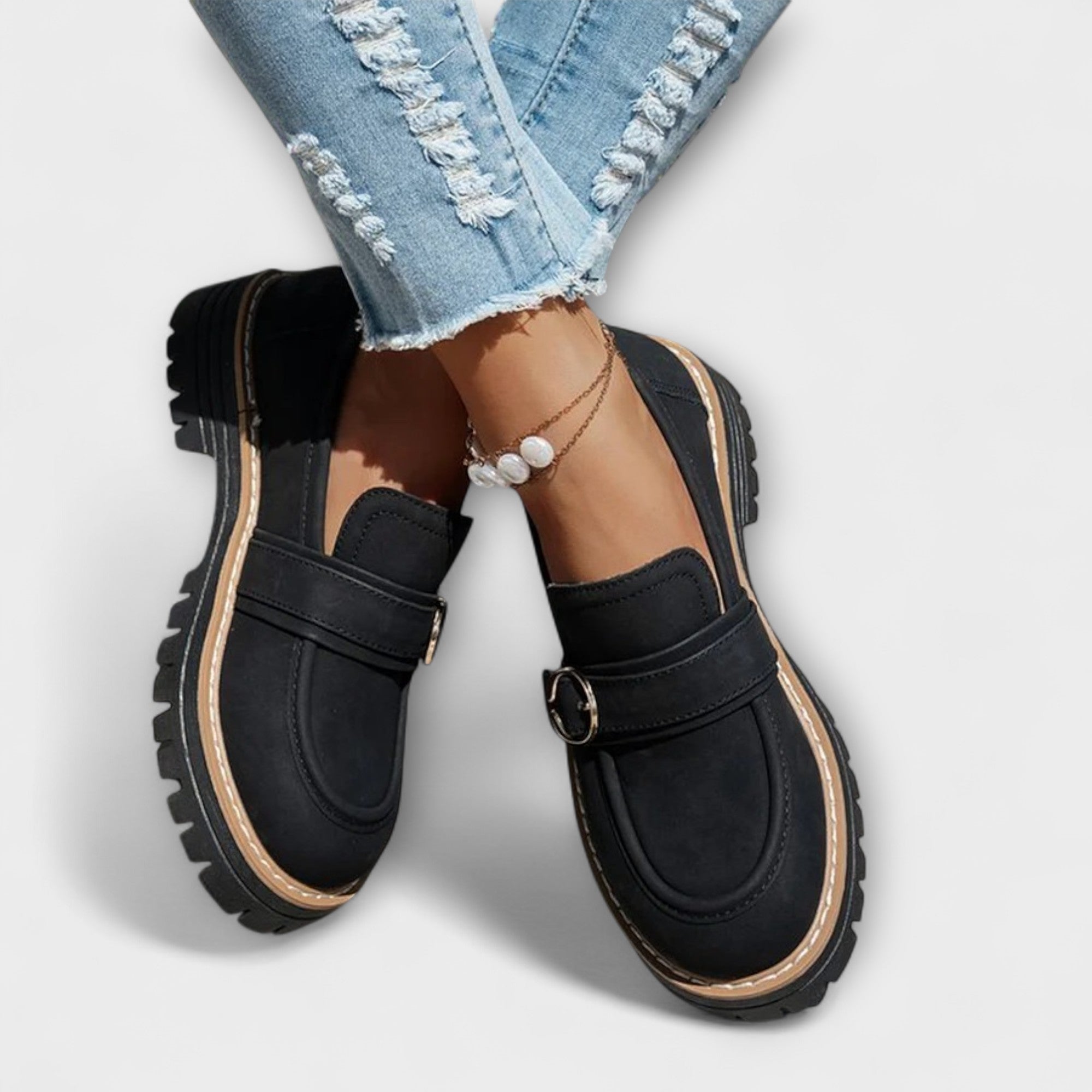 Lora - Mocassins Décontractés à Bout Rond