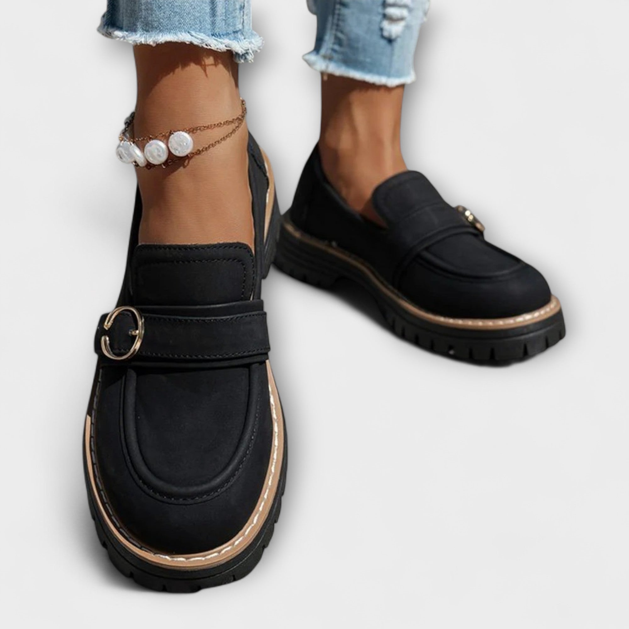 Lora - Mocassins Décontractés à Bout Rond