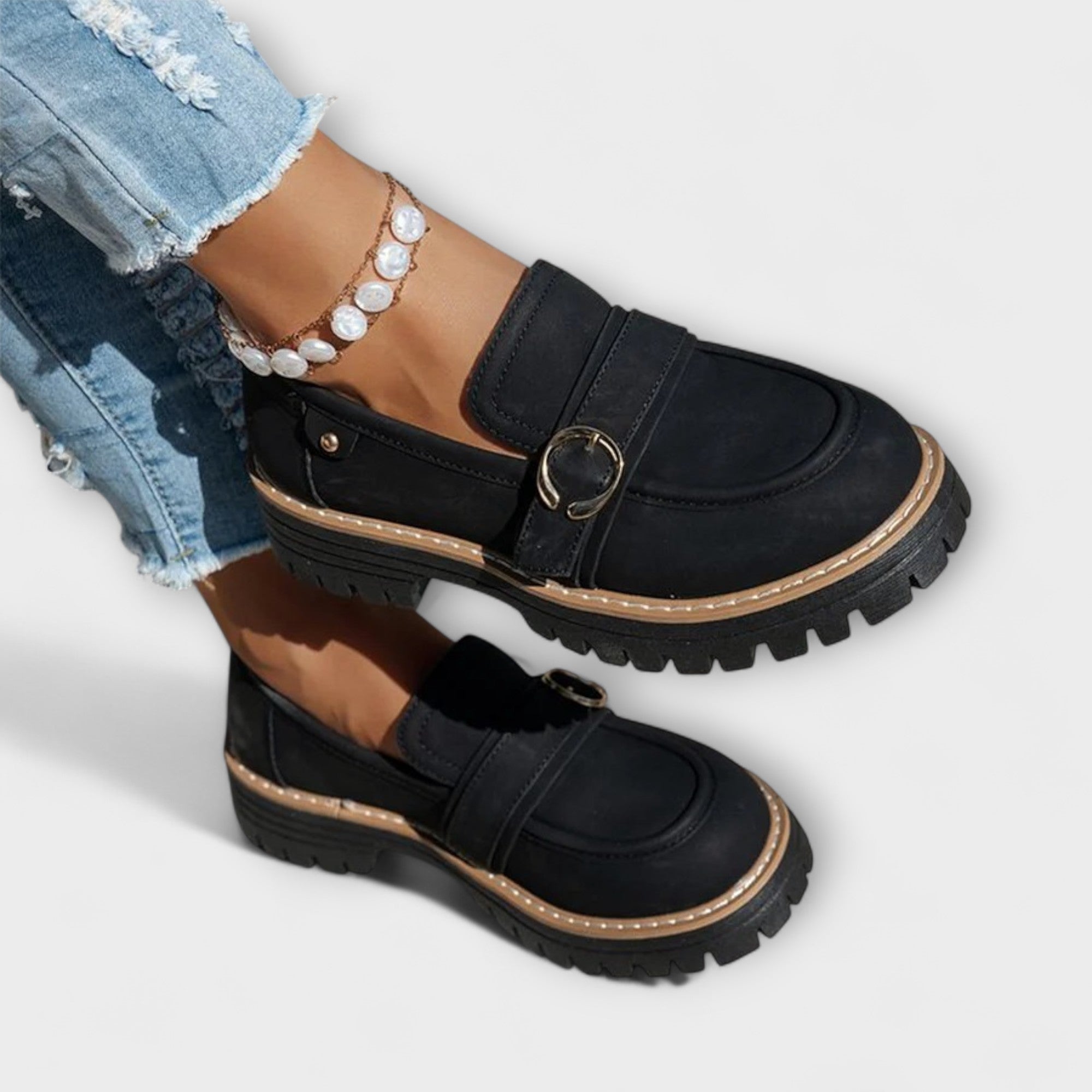 Lora - Mocassins Décontractés à Bout Rond