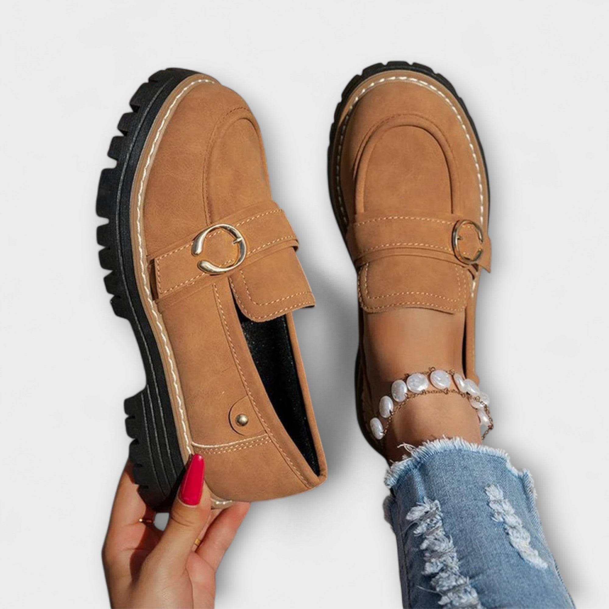 Lora - Mocassins Décontractés à Bout Rond