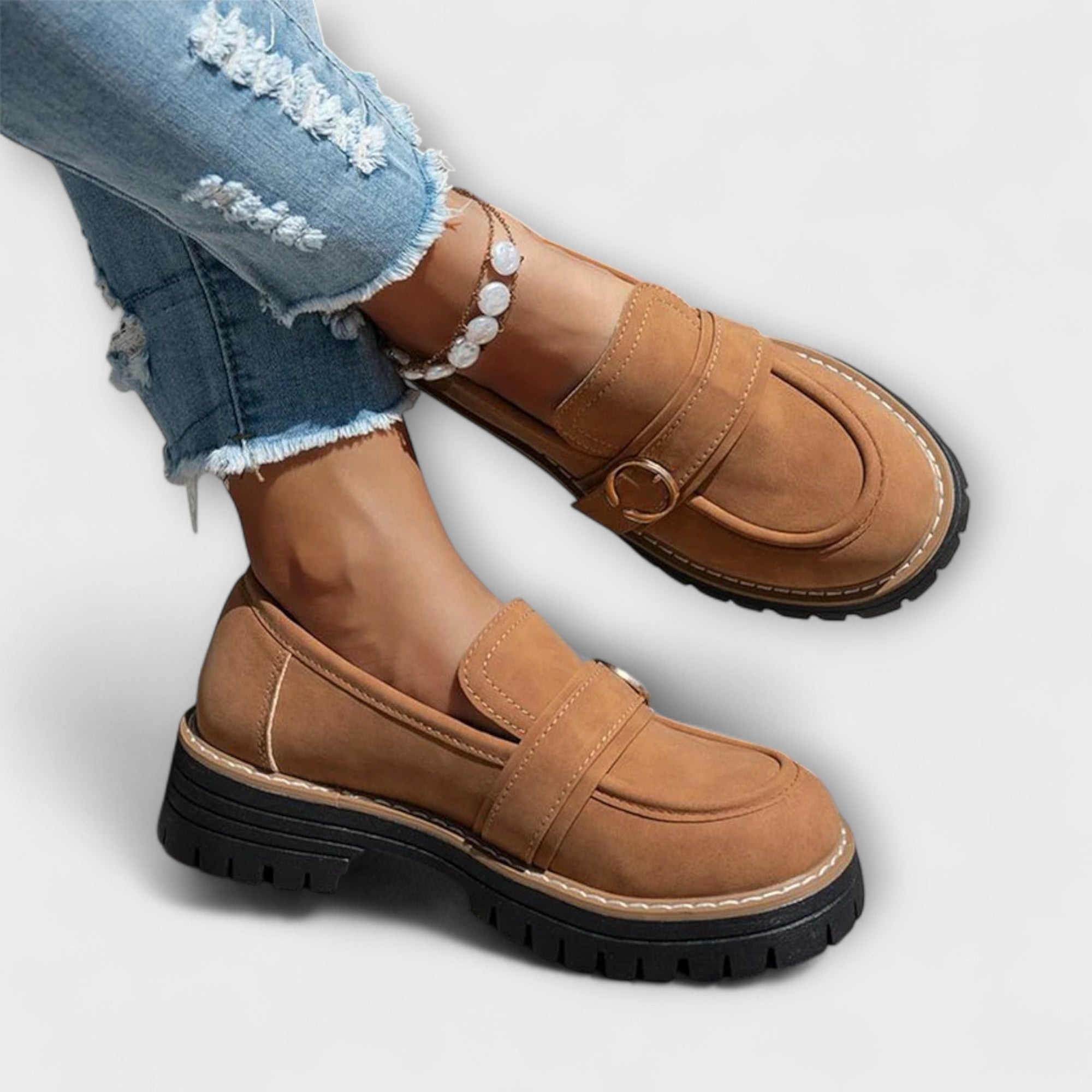 Lora - Mocassins Décontractés à Bout Rond