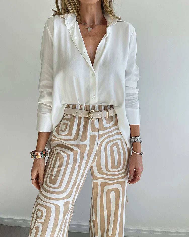 Reine - Elegant Pants (Free Blouse)