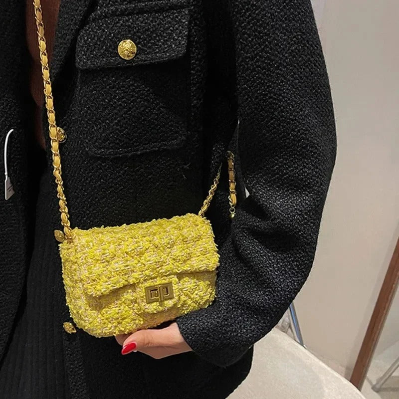 TEXTURED TWEED MINI BAG