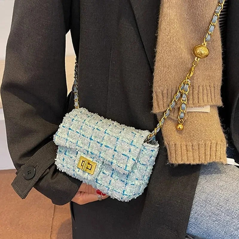 TEXTURED TWEED MINI BAG