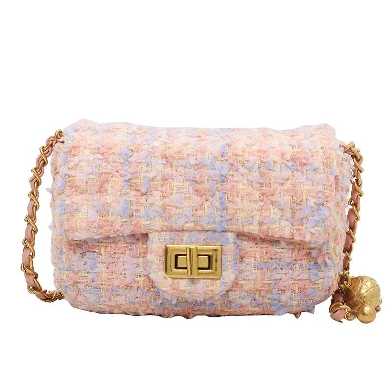 TEXTURED TWEED MINI BAG