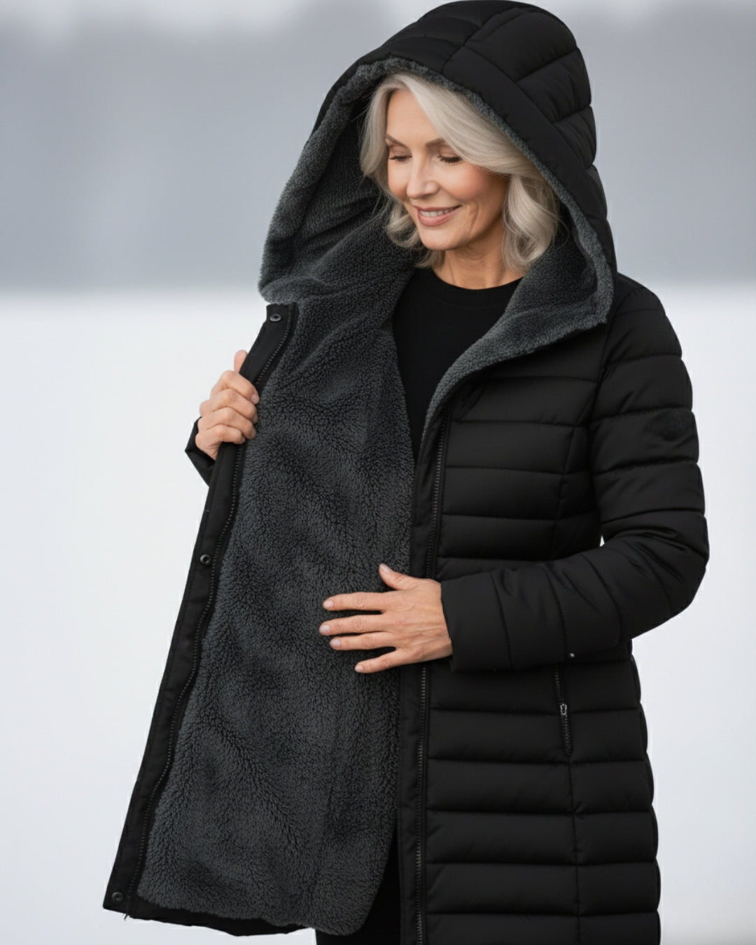 Clair | Gevoerde Pufferjas met Fleece