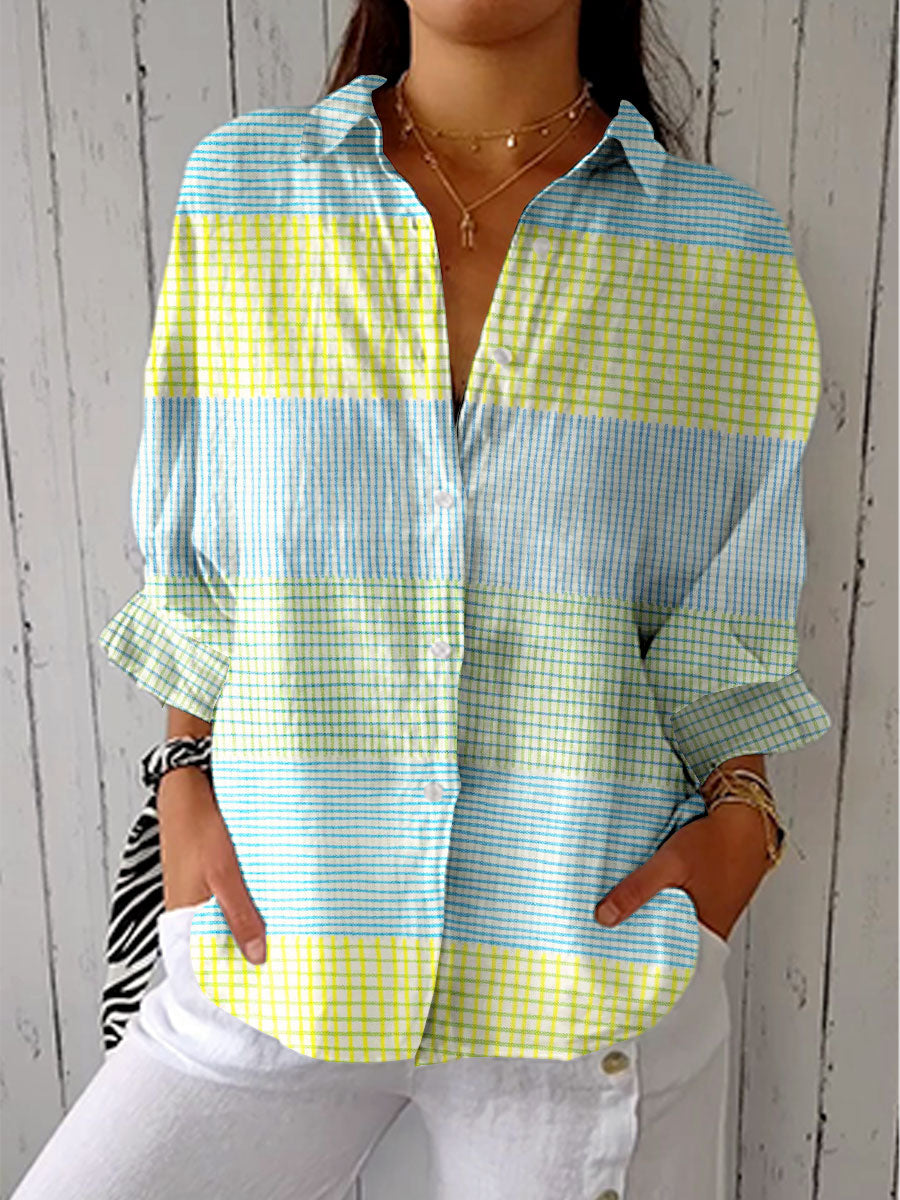 Filippa – Pastel Raster Blouse