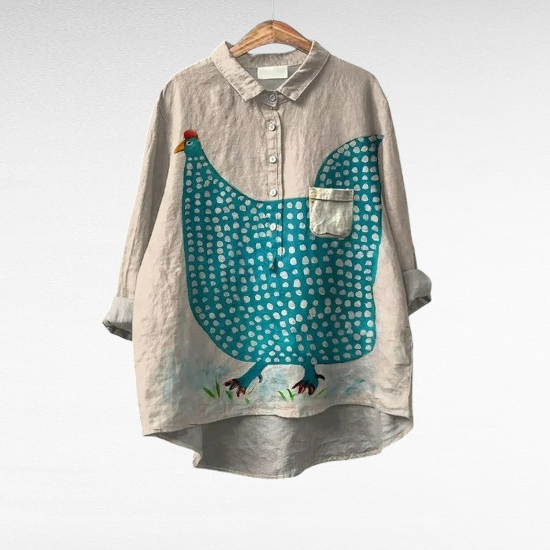 Céline | Elegante Linnen Zomerblouse