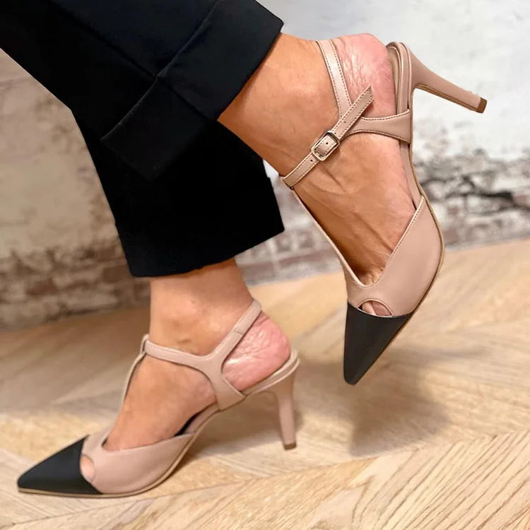 Bicolor Lage Schoen met Bandje