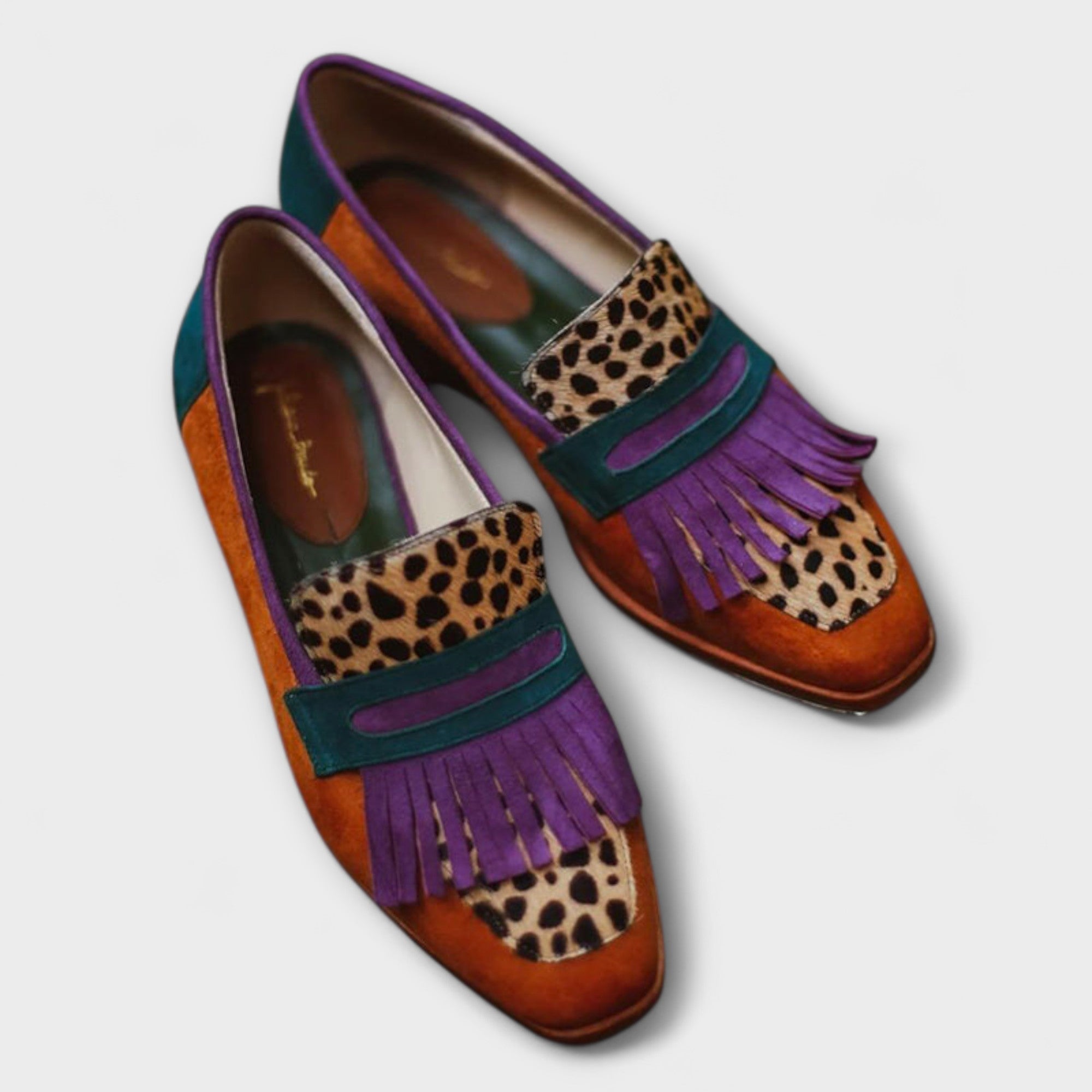 Fallon - Mocassins Marron à Motif Léopard