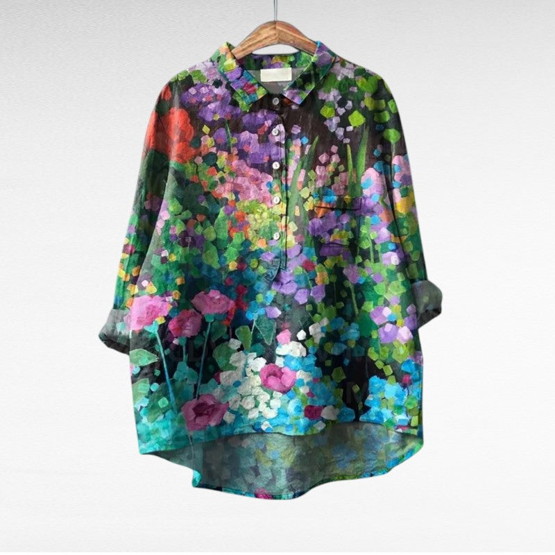 Thérèse | Elegante Linnen Zomerblouse