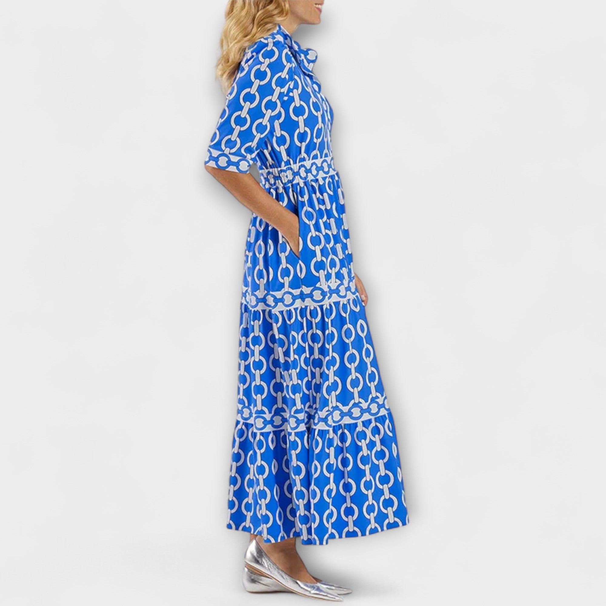 Juliette - Midi-jurk met kettingpatroon