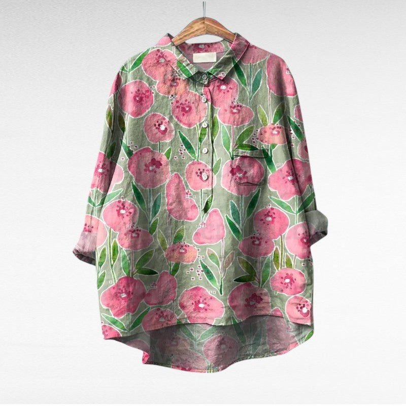 Thérèse | Elegante Linnen Zomerblouse
