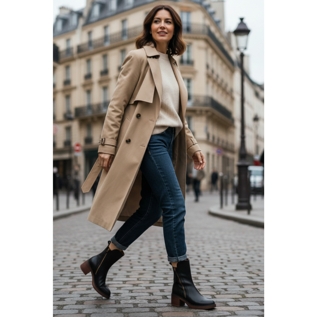 VALORINE | Zwarte Laarzen met Hak voor Comfort en Stijl