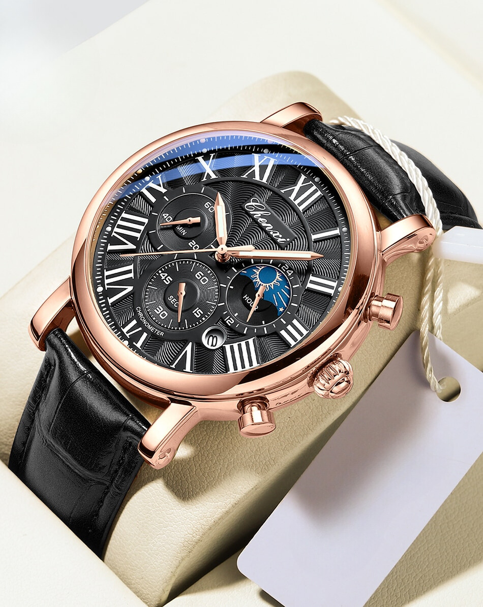 Luxe Leren Polshorloge – Olsen & Olsen