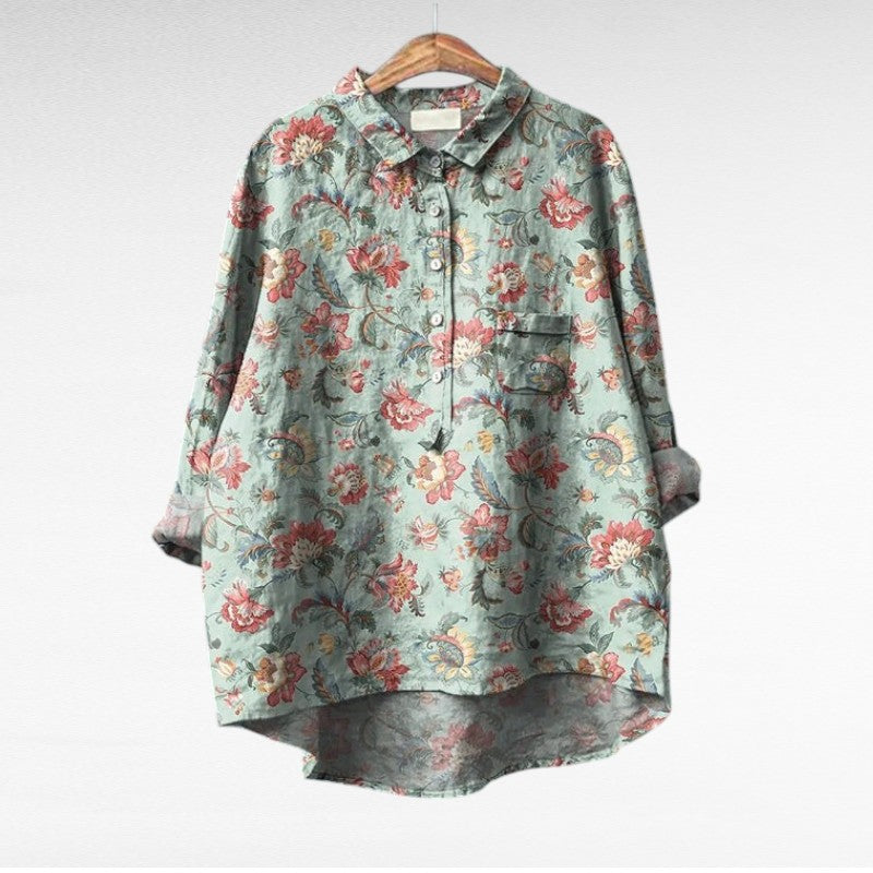 Claire | Elegante Linnen Zomerblouse