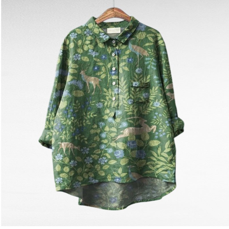 Claire | Elegante Linnen Zomerblouse
