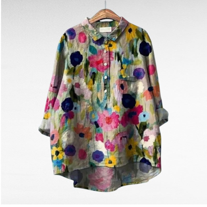 Claire | Elegante Linnen Zomerblouse
