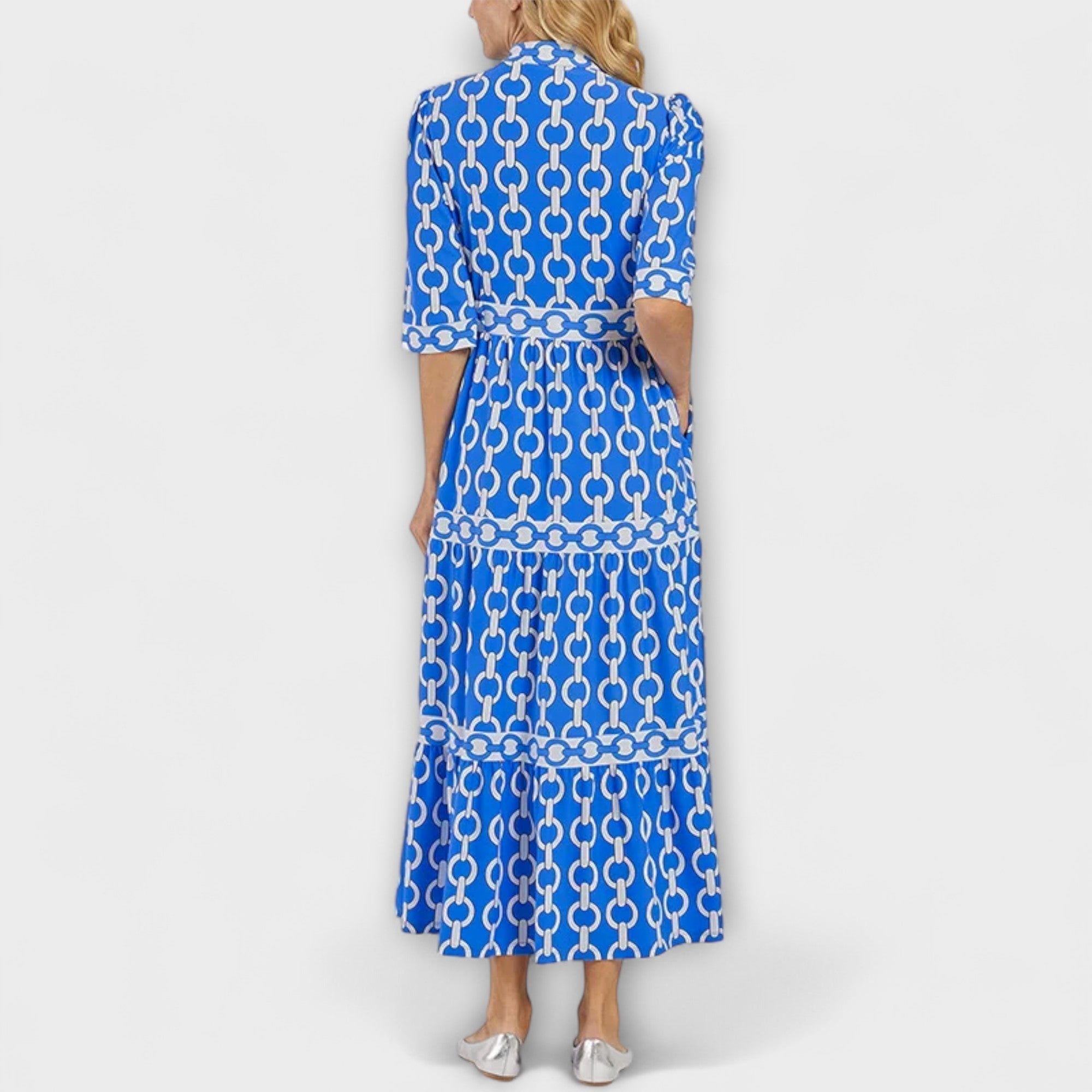 Juliette - Midi-jurk met kettingpatroon