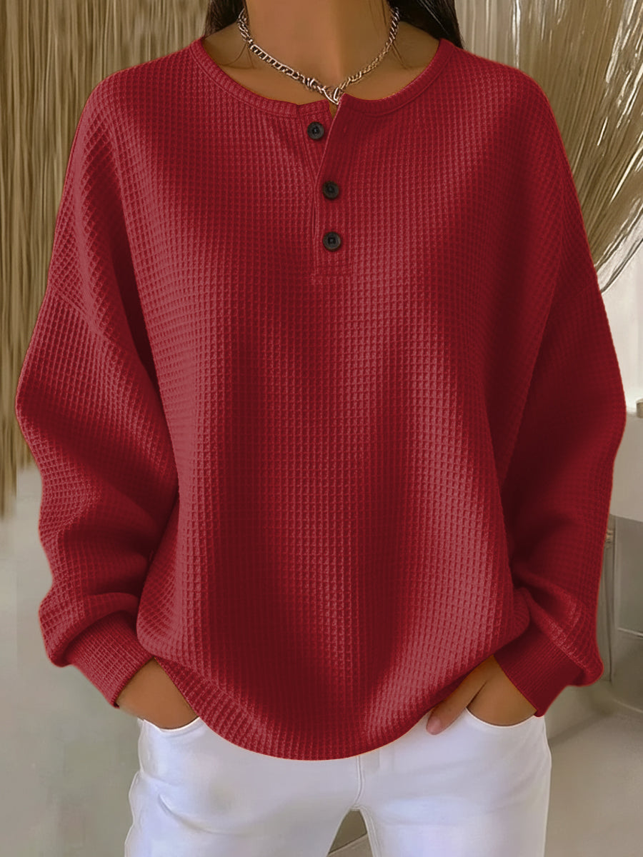Anne | Casual sweatshirt met kraag