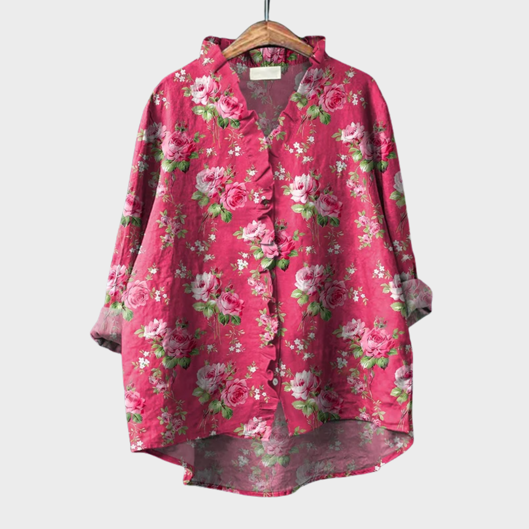Tara | Elegante Linnen Zomerblouse