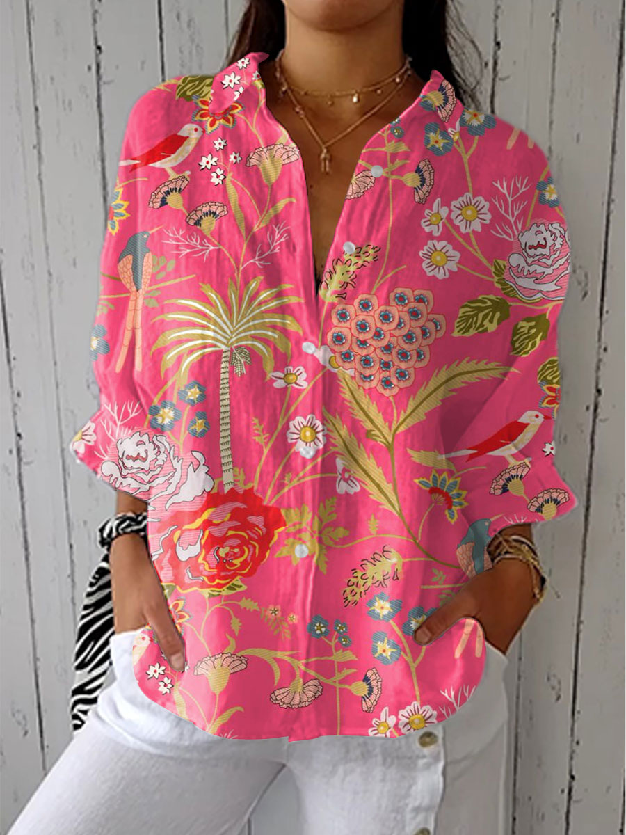 Floriana – Tropische Bloemen Blouse