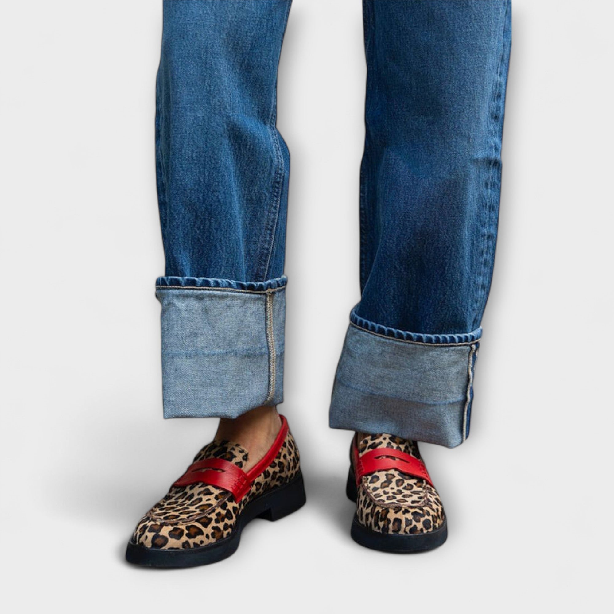 Liora - Mocassins à Motif Léopard et Bout Rond