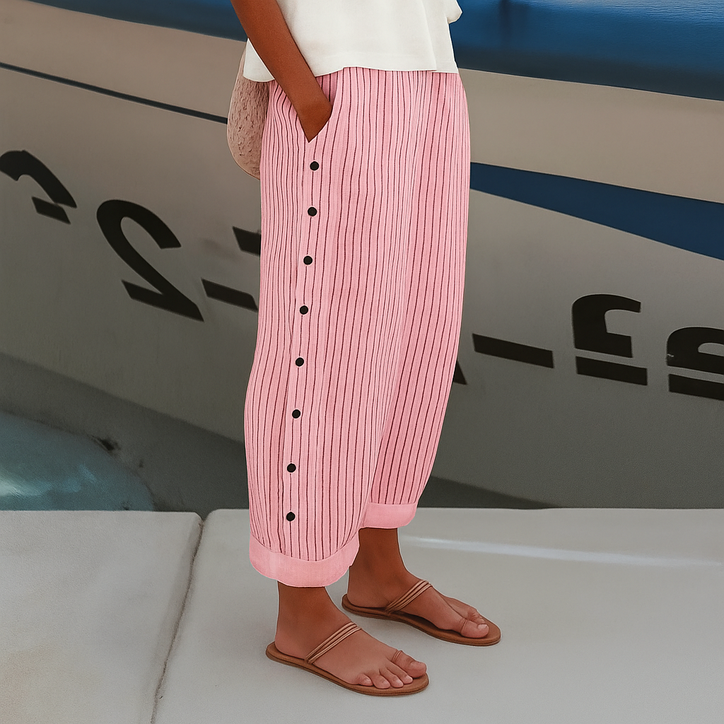 Sandrine - Ademende Linnen Broek, Casual en Stijlvol