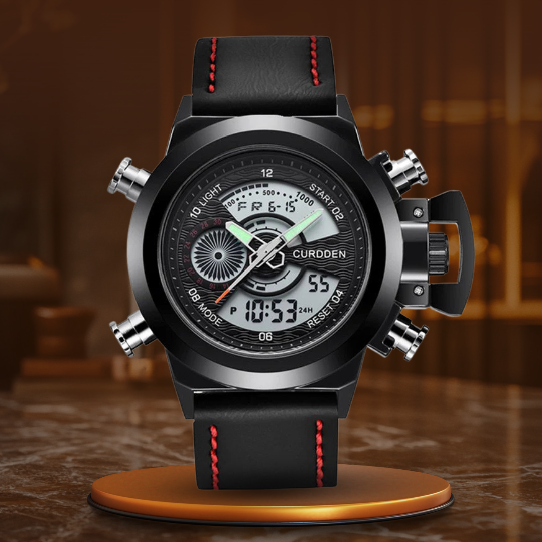 Mode Chronograaf Horloge met Dubbele Tijd – Olsen & Olsen