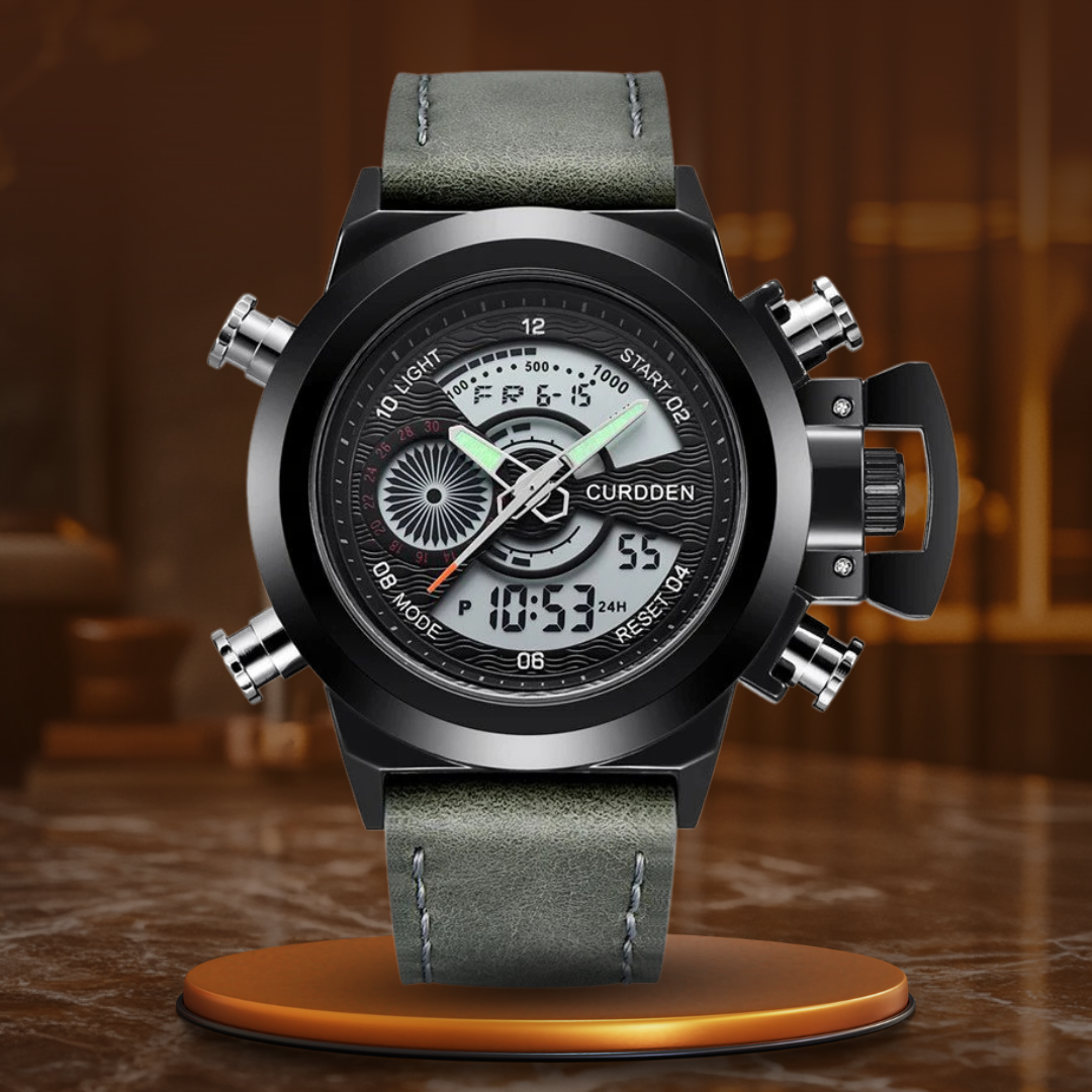 Mode Chronograaf Horloge met Dubbele Tijd – Olsen & Olsen