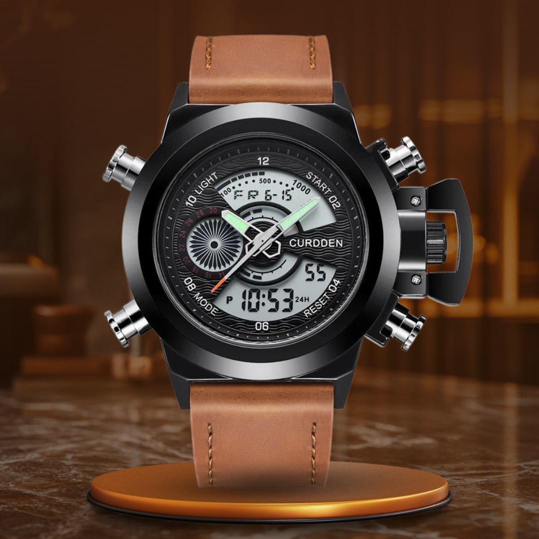 Mode Chronograaf Horloge met Dubbele Tijd – Olsen & Olsen