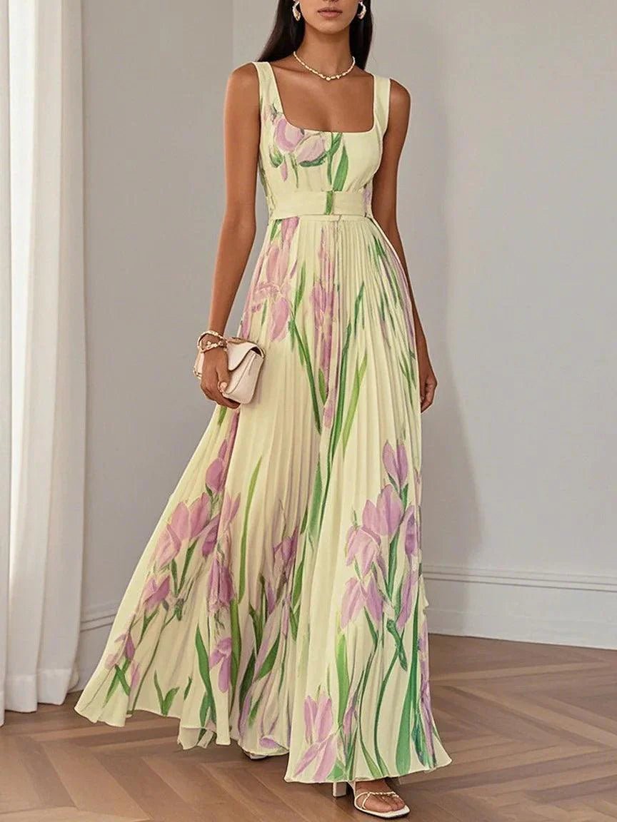 Liviana | Plissé Maxi-jurk