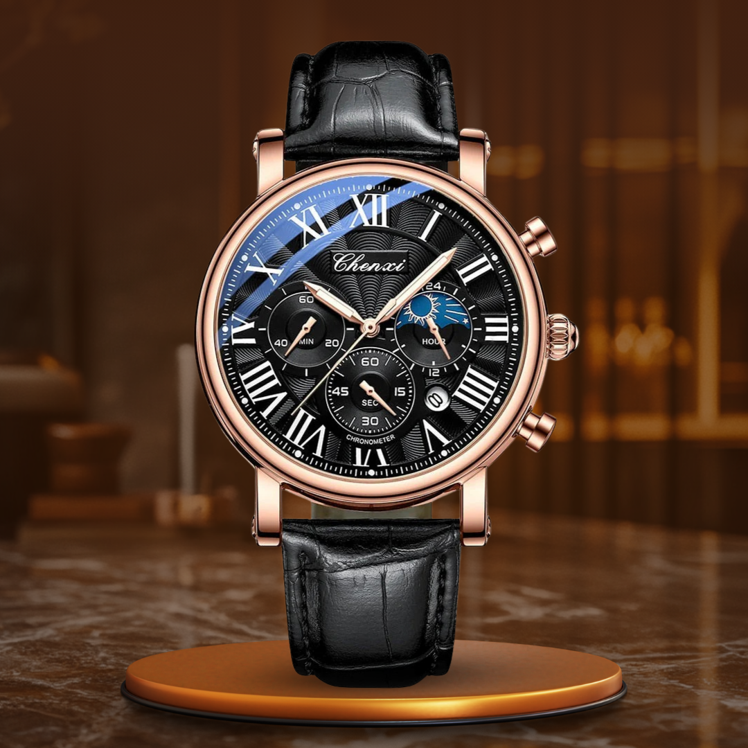 Luxe Leren Polshorloge – Olsen & Olsen