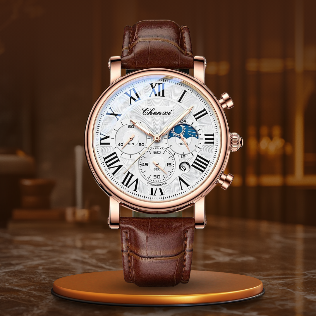 Luxe Leren Polshorloge – Olsen & Olsen