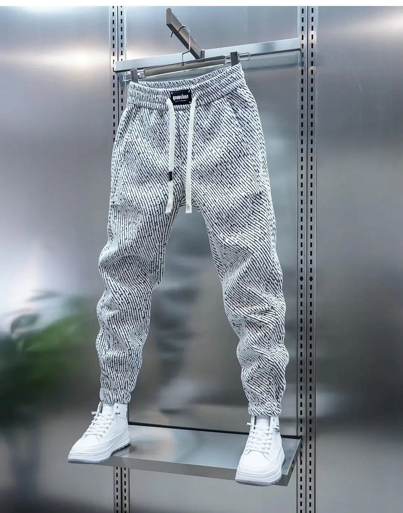Mason - Geribde Casual Broek Met Trekkoord