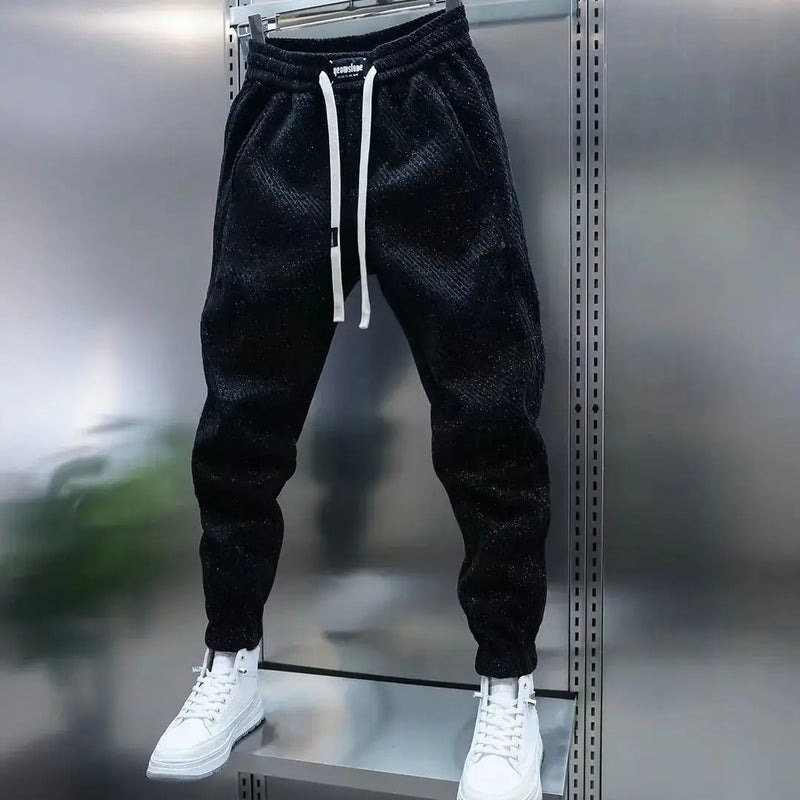 Mason - Geribde Casual Broek Met Trekkoord