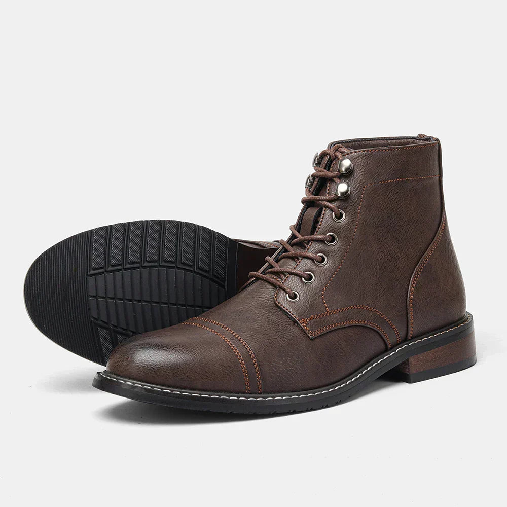 Hal | Runde Zehen Derby-Stiefel